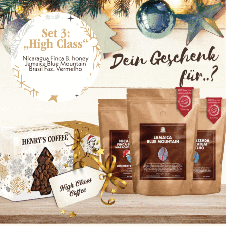 Weihnachtsset  | Kaffee "High Class Coffee" Raritäten | 3x100g | Kaffeeset